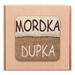 RĘCZNIKI haft MORDKA DUPKA prezent na ŚWIĘTA dla MĘŻA, CHŁOPAKA, KOLEGI